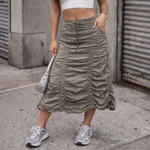 Y2K Grunge Fairy Low Rise Midi Skirt